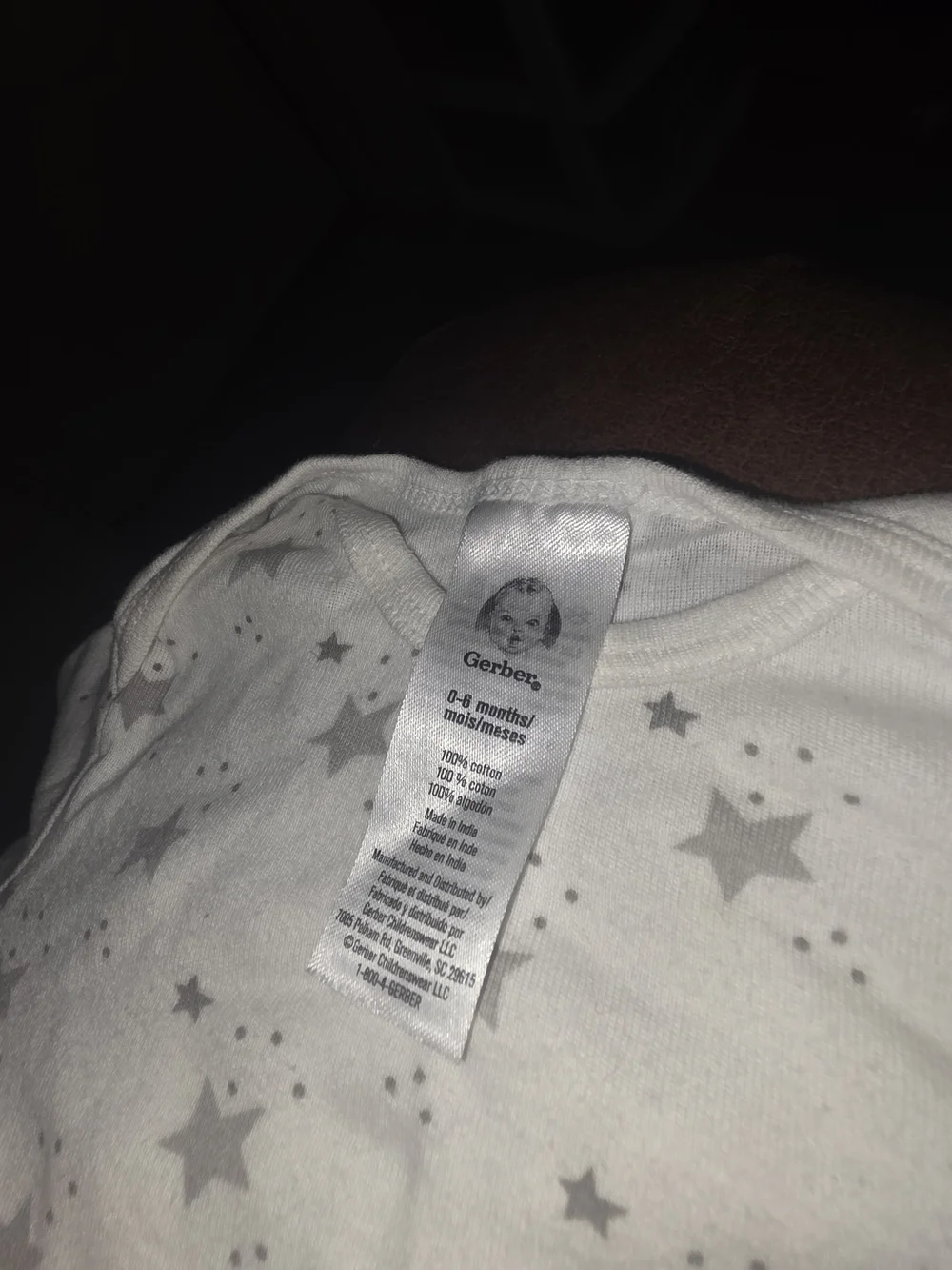 Gerber White Star-Print Sleep Sack Pajamas